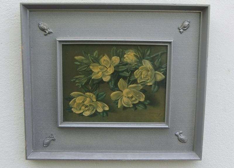 WoW !! A rare and Beautiful Vintage print of Magnolias by well known Vladimir Tretchikoff !!