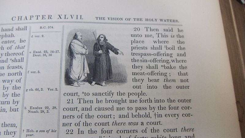 A MAGNIFICENT ANTIQUE FAMILY BIBLE DATED 1846 WITH BIRTHS ,DEATHS ,MARRIAGES & MARRIAGE CERTIFICATE
