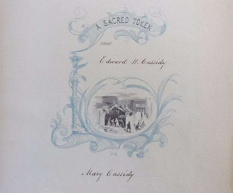A MAGNIFICENT ANTIQUE FAMILY BIBLE DATED 1846 WITH BIRTHS ,DEATHS ,MARRIAGES & MARRIAGE CERTIFICATE