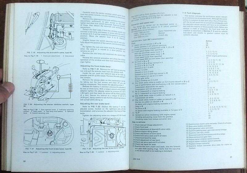 WOW !! A VINTAGE JAGUAR XJ6 OWNERS WORKSHOP MANUAL !! FOR THE JAG LOVER !!