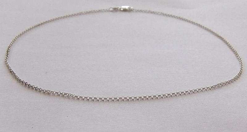 5 AVAILABLE !! ROUND LINK SOLID STERLING SILVER NECKLACES WITH STRONG CLASP !! BID PER NECKLACE !!