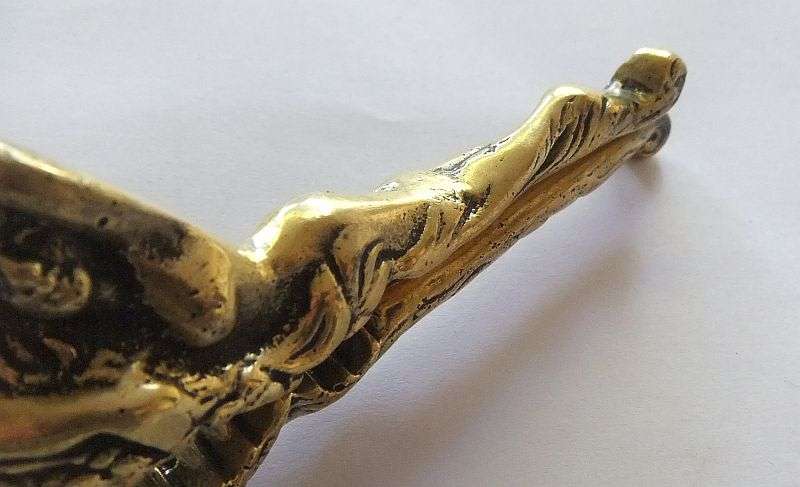 WOW !! WOW !! A GORGEOUS RARE OLD SOLID BRASS NUTCRACKER WITH DETAILED MERMAID MOTIF !! MUST HAVE !!