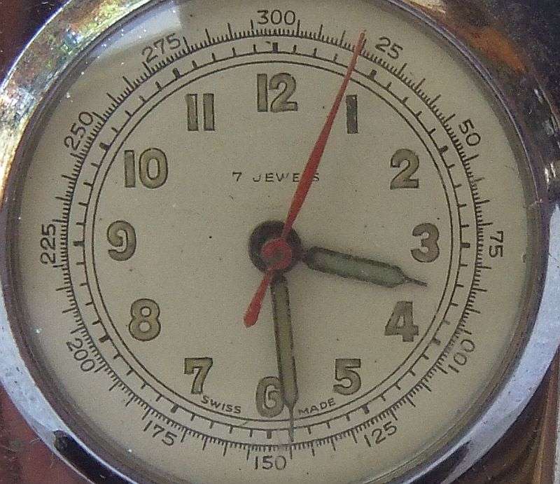 AN ART DECO STYLE / PERIOD SWISS FOLD UP TRAVELLING CLOCK - TICKS