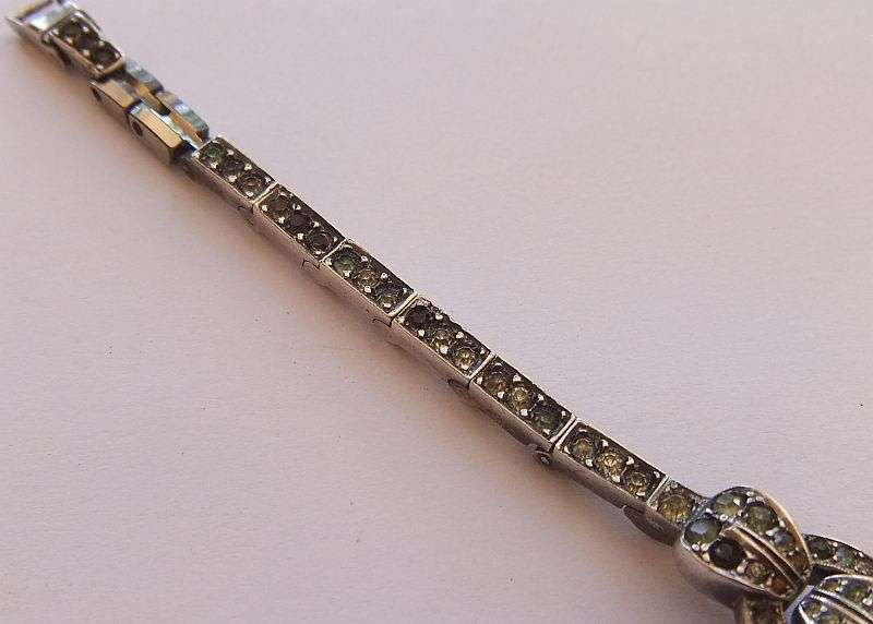 A RARE VINTAGE ART DECO STYLE STERLING SILVER WIND UP COCKTAIL WATCH BY LANCO ...WORKING