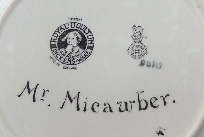 WOW ! A FABULOUS OLD DICKENS THEME PLATE BY ROYAL DOULTON DEPICTING " MR MICAWBER " ... FLAWLESS !!