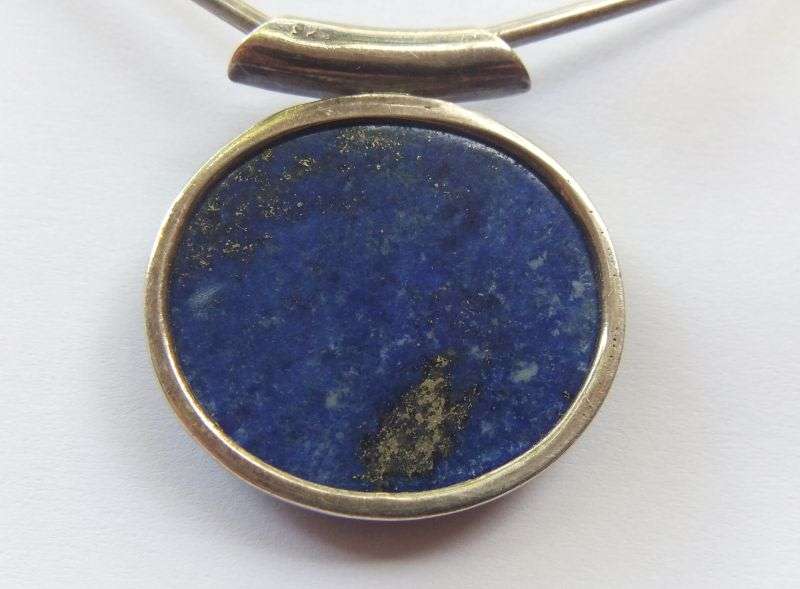 A RARE VINTAGE STERLING SILVER CHOKER NECKLACE BY NORWEGIAN SILVERSMITH / DESIGNER DAVID ANDERSEN