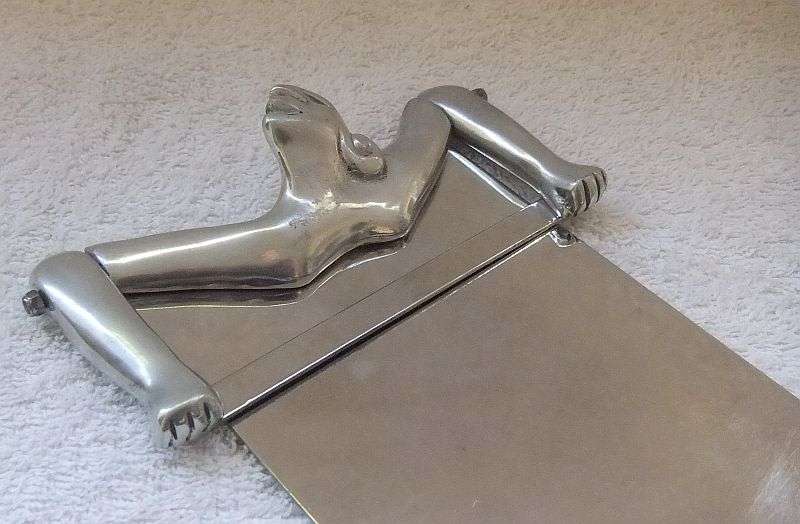 A TOTALLY COOL SA DESIGNER NOTEPAD HOLDER BY CARROL BOYES , CLEARLY MARKED AND IN GOOD CONDITION !!
