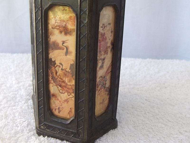RARE FIND !! A MARVELOUS OLD BRONZE METAL CHINESE TEA CADDY WITH MAKERS MARKS TO BASE !! WOW !!
