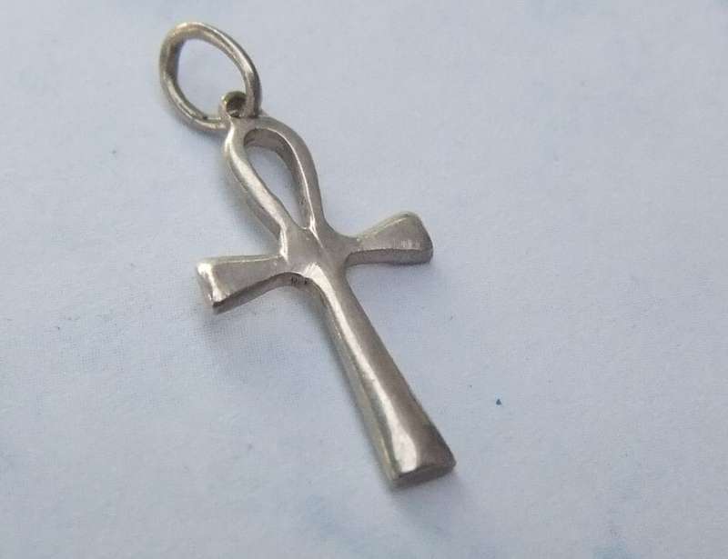 HOLY MOLY , WHAT A DEAL !! TWO CROSSES & AN ANKH PENDANT ALL STERLING SILVER ...BID FOR THE LOT !!