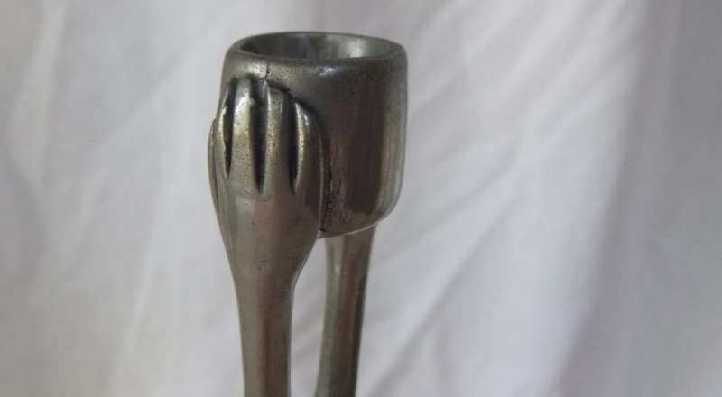 FOOT FETISH ? THE COOLEST FUNNIEST""MAN"" MOTIF CANDLE HOLDER BY SA DESIGNER CARROL BOYES !!  WOW !!