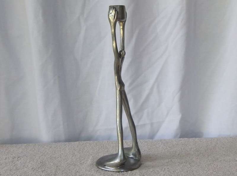 FOOT FETISH ? THE COOLEST FUNNIEST""MAN"" MOTIF CANDLE HOLDER BY SA DESIGNER CARROL BOYES !!  WOW !!