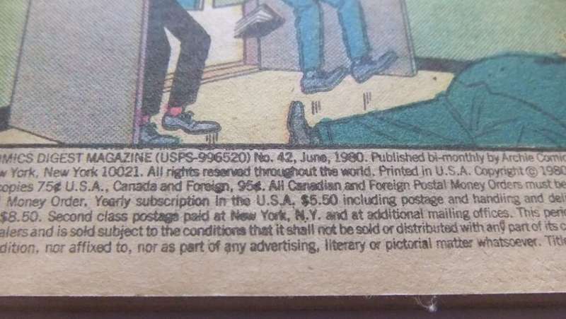JUNE 1980 VINTAGE COMICS DIGEST "" ARCHIE ""  NO 42 !! FREE COMBINING !!