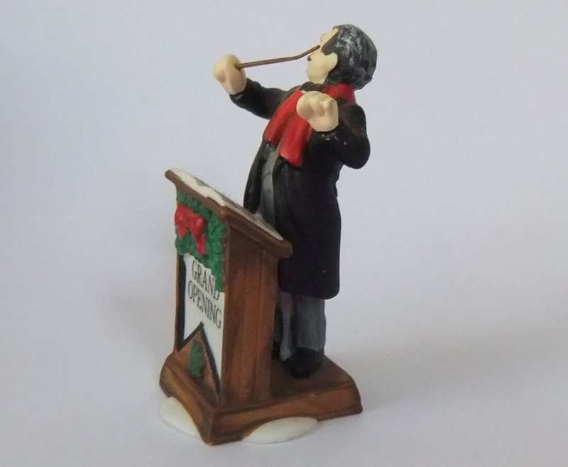 RARE VINTAGE H.V SERIES DEPARTMENT56 DESIGN HAND PAINTED PORCELAIN CONDUCTOR FIGURE MADE IN TAIWAN