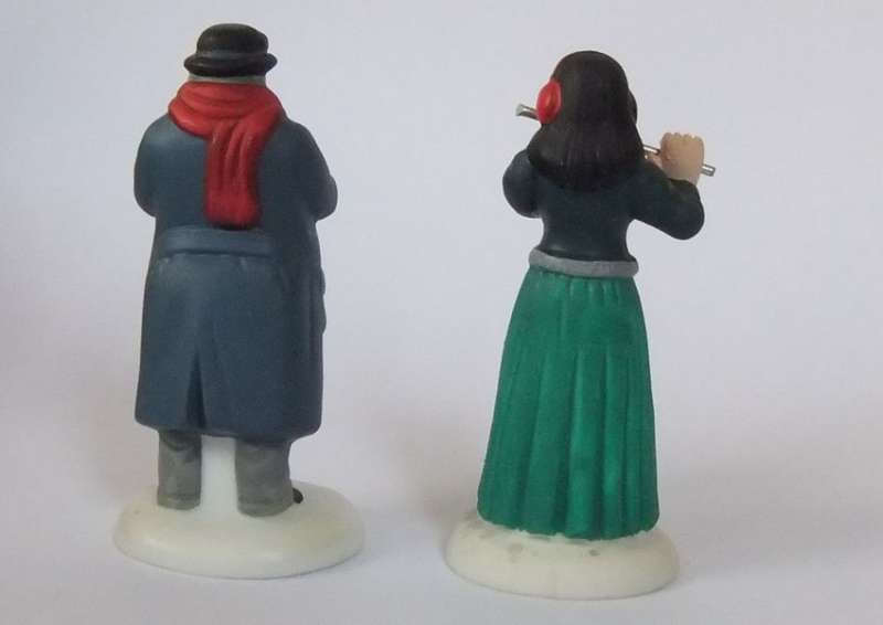 2 RARE VINTAGE H.V SERIES DEPARTMENT56 DESIGN HAND PAINTED PORCELAIN FIGURES MADE IN TAIWAN !! WOW