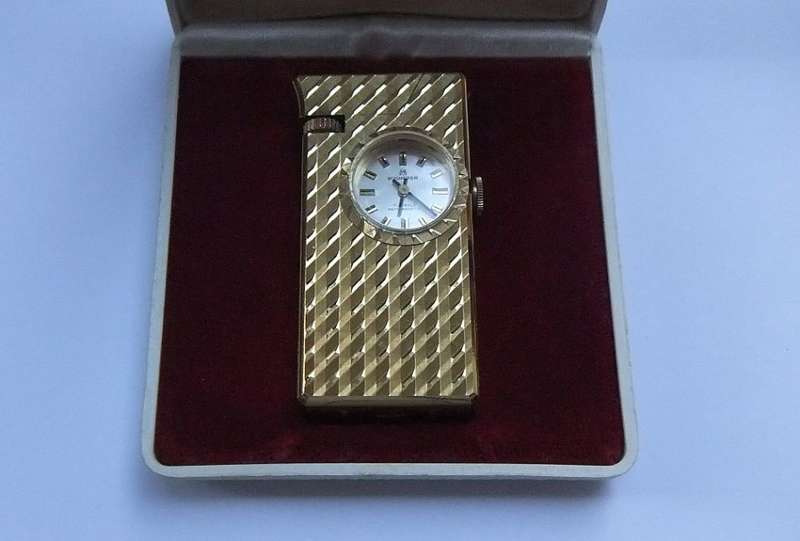 AN ULTRA RARE VINTAGE LIGHTER WATCH COMBO BY ""BUCHERER"" OF SWITZERLAND - SUPREME QUALITY