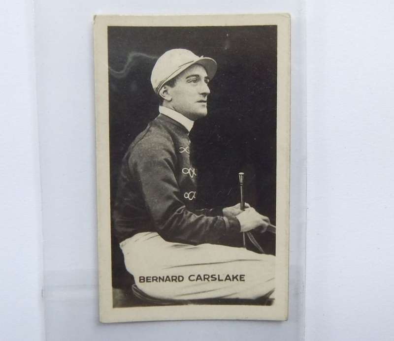 1920`s / 1930`s - Collectable photograph sports card - BERNARD CARSLAKE - JOCKEY - HORSE RACING