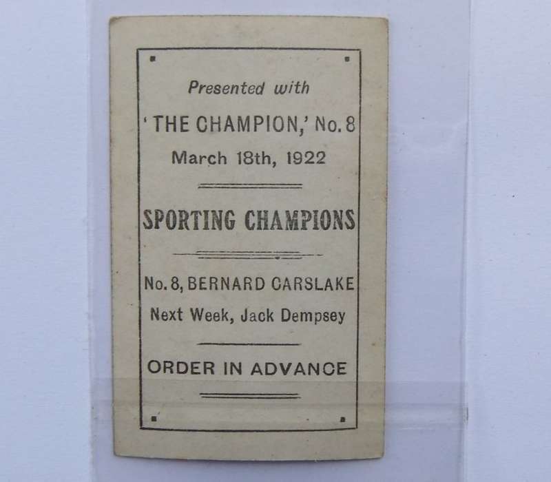 1920`s / 1930`s - Collectable photograph sports card - BERNARD CARSLAKE - JOCKEY - HORSE RACING