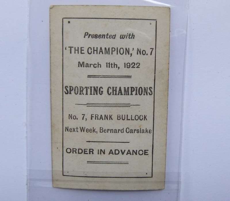 1920`s / 1930`s - Collectable photograph sports card - FRANK BULLOCK - HORSE RACING