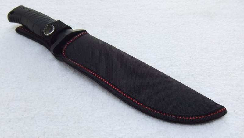 LOW START !! GREAT QUALITY HUNTING KNIFE WITH SHEATH AND RUBBERISED GRIP !! FREE COMBINING !!