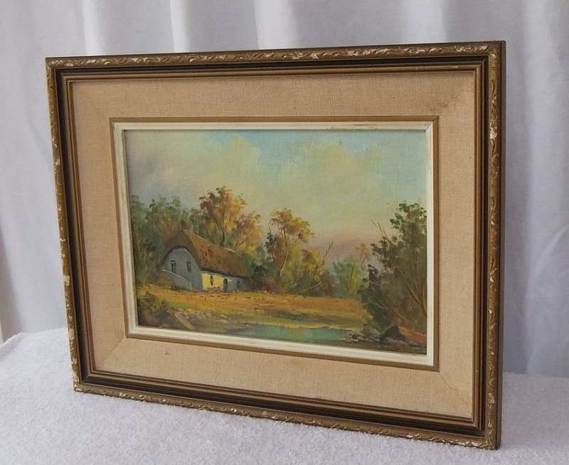A BEAUTIFULLY PAINTED ORIGINAL OIL ON BOARD LANDSCAPE BY SA ARTIST KJ FAURE !! GREAT FIND !!