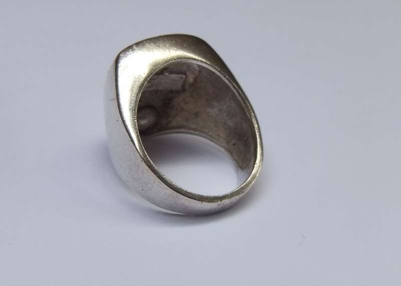 SO AWESOME !! A SOLID STERLING SILVER ""ARSENAL"" FOOTBALL CLUB SUPPORTERS RING !! MUST HAVE !!