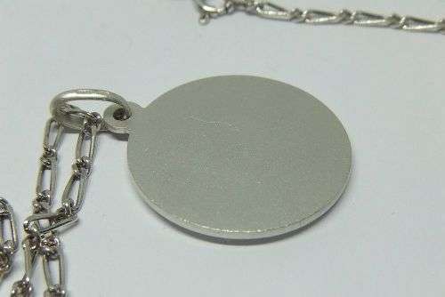 A UNIQUE STERLING SILVER NECKLACE WITH A DETAILED SOLID STERLING SILVER ST CHRISTOPHER PENDANT !!