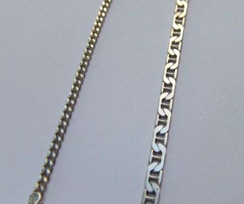 TAKE TWO !! TWO SOLID STERLING SILVER IDENTITY / SIGNET BRACELETS IN GREAT CONDITION !! BID FOR BOTH