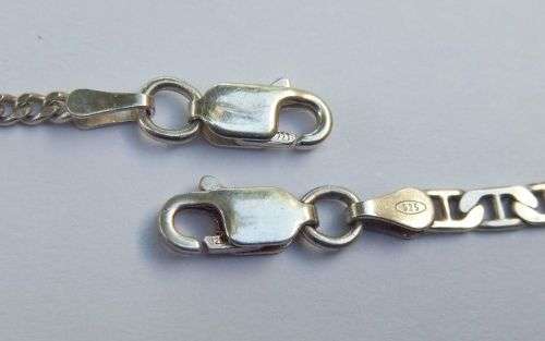 TAKE TWO !! TWO SOLID STERLING SILVER IDENTITY / SIGNET BRACELETS IN GREAT CONDITION !! BID FOR BOTH