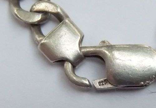 LAST OF THE HEAVIES !! A STRONG EXTRA SOLID STERLING SILVER IDENTITY BRACELET !! BID TO WIN !!