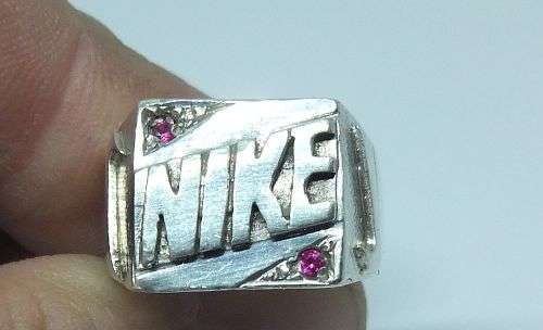 Rings R1 START A TOTALLY COOL SOLID STERLING SILVER NIKE THEME RING WITH FACETED STONES WOW was sold for 310.00 on 6 Sep at 22 31 by MR SILVARTI in Western Cape ID 592752977