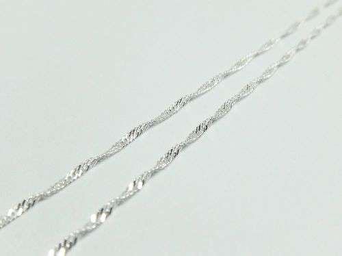 R1 START !! A 40 CM STERLING SILVER NECKLACE & STERLING SILVER SCROLL HOLDER PENDANT -FREE COMBINING