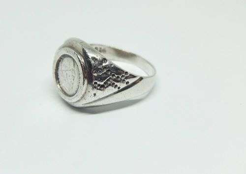 R1 START !! AN AWESOME VINTAGE STYLE SOLID STERLING SILVER COIN RING !! FREE COMBINING !!