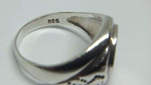 R1 START !! AN AWESOME VINTAGE STYLE SOLID STERLING SILVER COIN RING !! FREE COMBINING !!