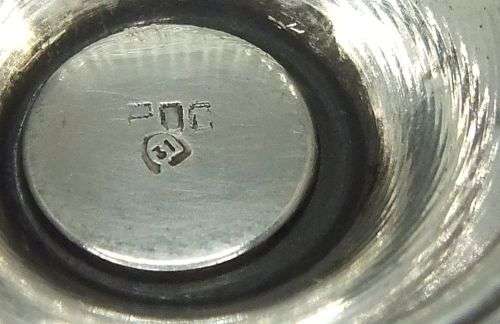 R1 START !! AN ADORABLE OLD SOLID 800 SILVER CONDIMENT POT WITH ROSE DECORATION !! MUST SEE !!