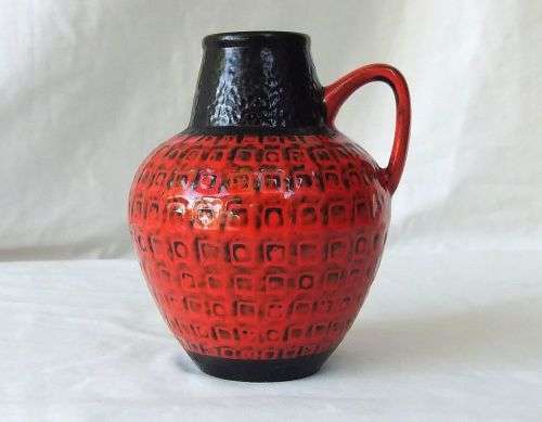 Exceptional find !! A rare Vintage mid century pottery ewer vase made in Germany by Marzi & Remy !!