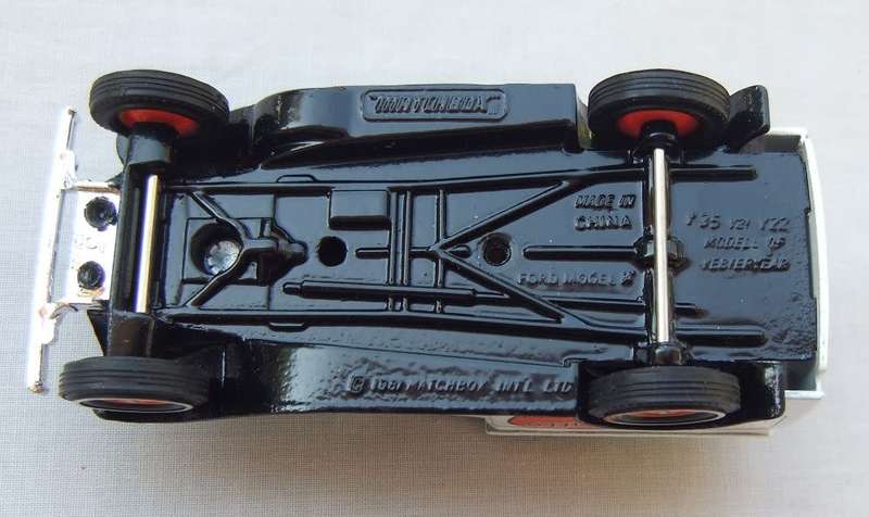 A VINTAGE DIE CAST METAL MODEL OF THE 1930 MODEL `A` FORD VAN BY MATCHBOX MODELS OF YESTERYEAR
