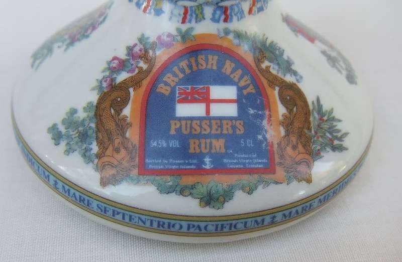 A rare vintage British navy Pusser`s rum miniature decanter