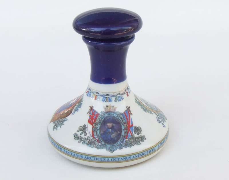 A rare vintage British navy Pusser`s rum miniature decanter