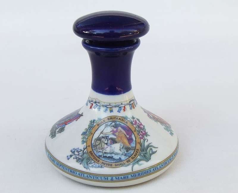 A rare vintage British navy Pusser`s rum miniature decanter