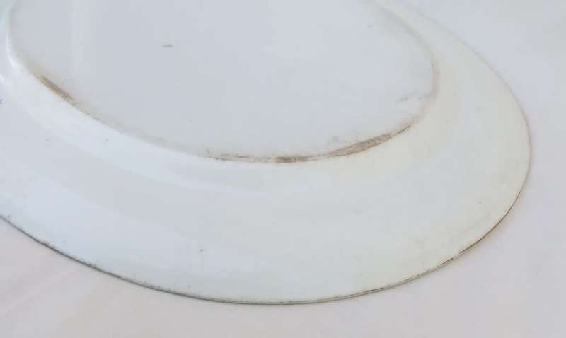An antique 1870 Rhine pattern meat platter by B&L Hill Pottery