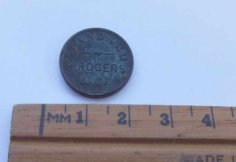 An antique token for Standard , P . ROGERS & CO - 1 Dram