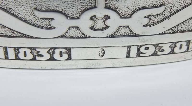Prysloos !! A vintage solid sterling silver napkin ring commemorating the Great Trek !! Voortrekkers