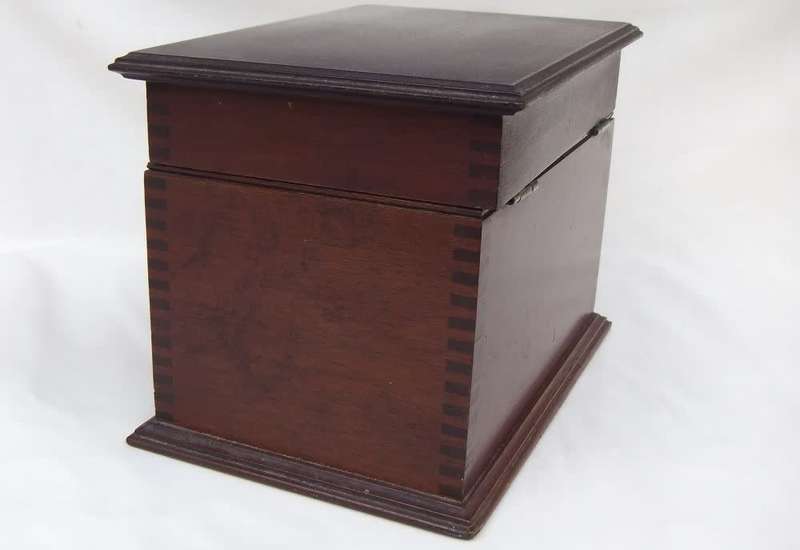 An exceptionally cool rare 100 year old hand made wooden housing for a Gecophone ( radio receiver )