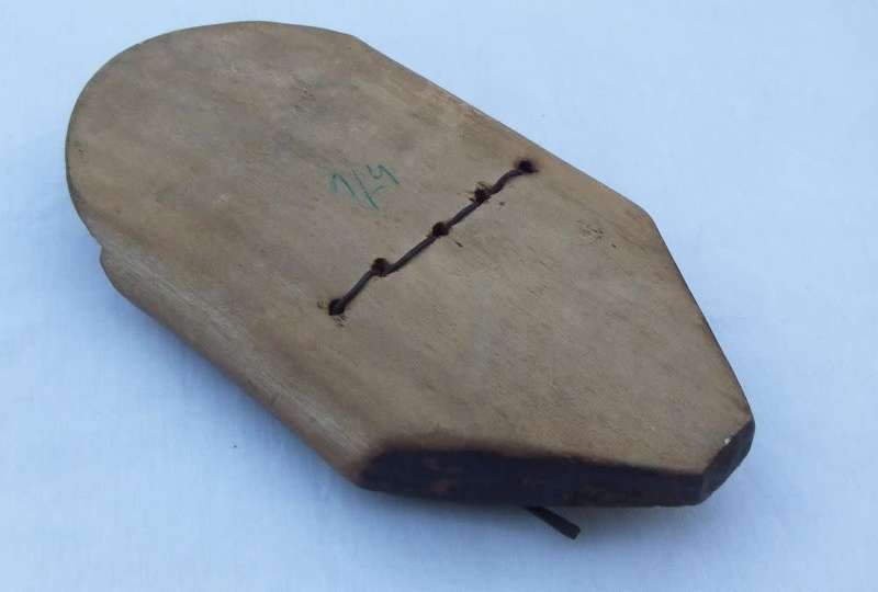 An old hand crafted wooden African musical instrument