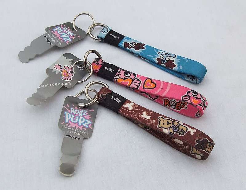 60 On auction !! New old stock !! 60 Rogz Pupz puppy motif keyrings - bid per keyring to take all
