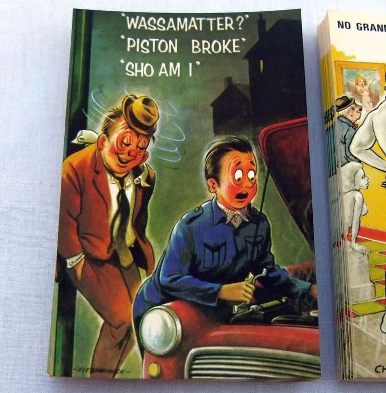 400 Naughty vintage postcards - Unused - You are bidding per postcard - Conversation starters