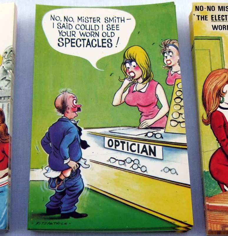 400 Naughty vintage postcards - Unused - You are bidding per postcard - Conversation starters
