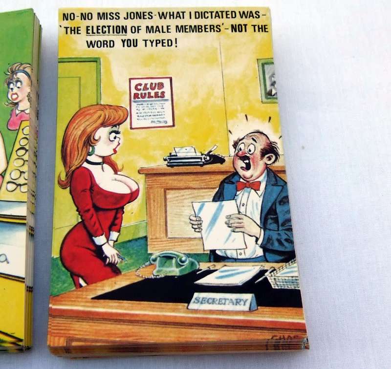 400 Naughty vintage postcards - Unused - You are bidding per postcard - Conversation starters