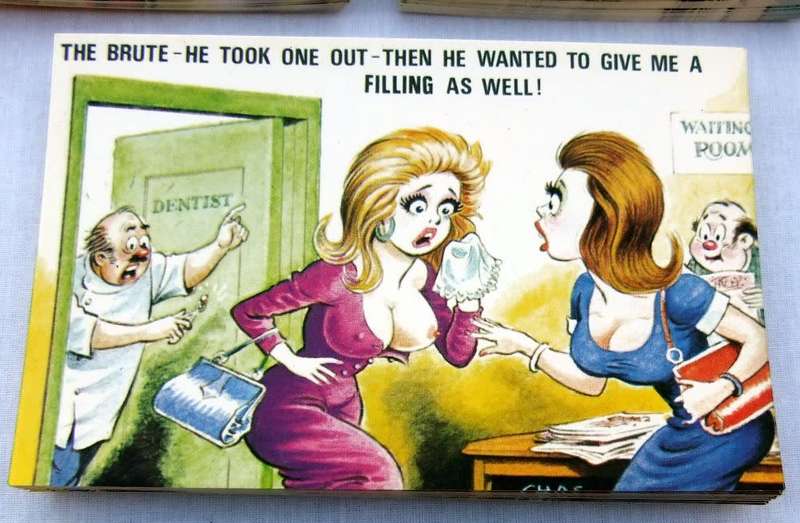 400 Naughty vintage postcards - Unused - You are bidding per postcard - Conversation starters