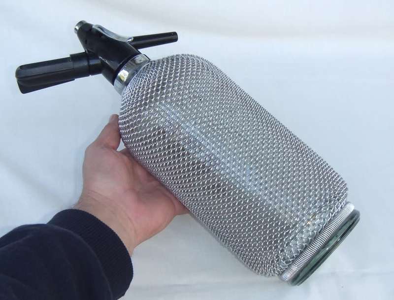 A tall and heavy vintage look soda syphon